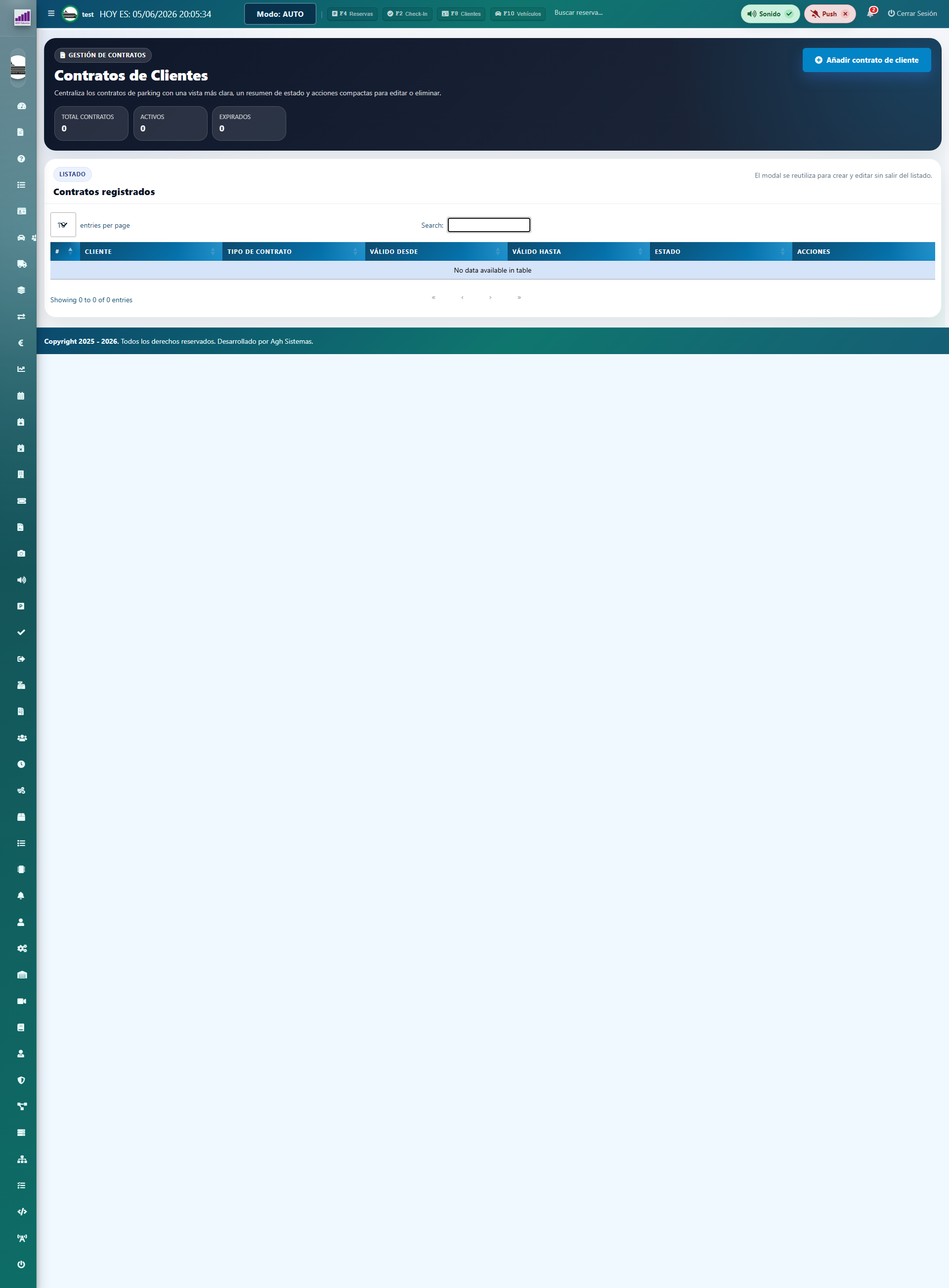 Contratos recurrentes por cliente